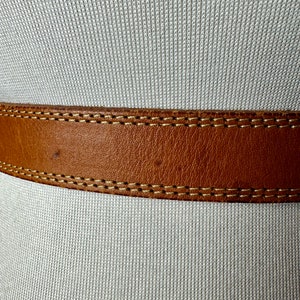 Vintage brown leather belt skinny trouser belt 1990s Banana Republic boho style size SM image 4