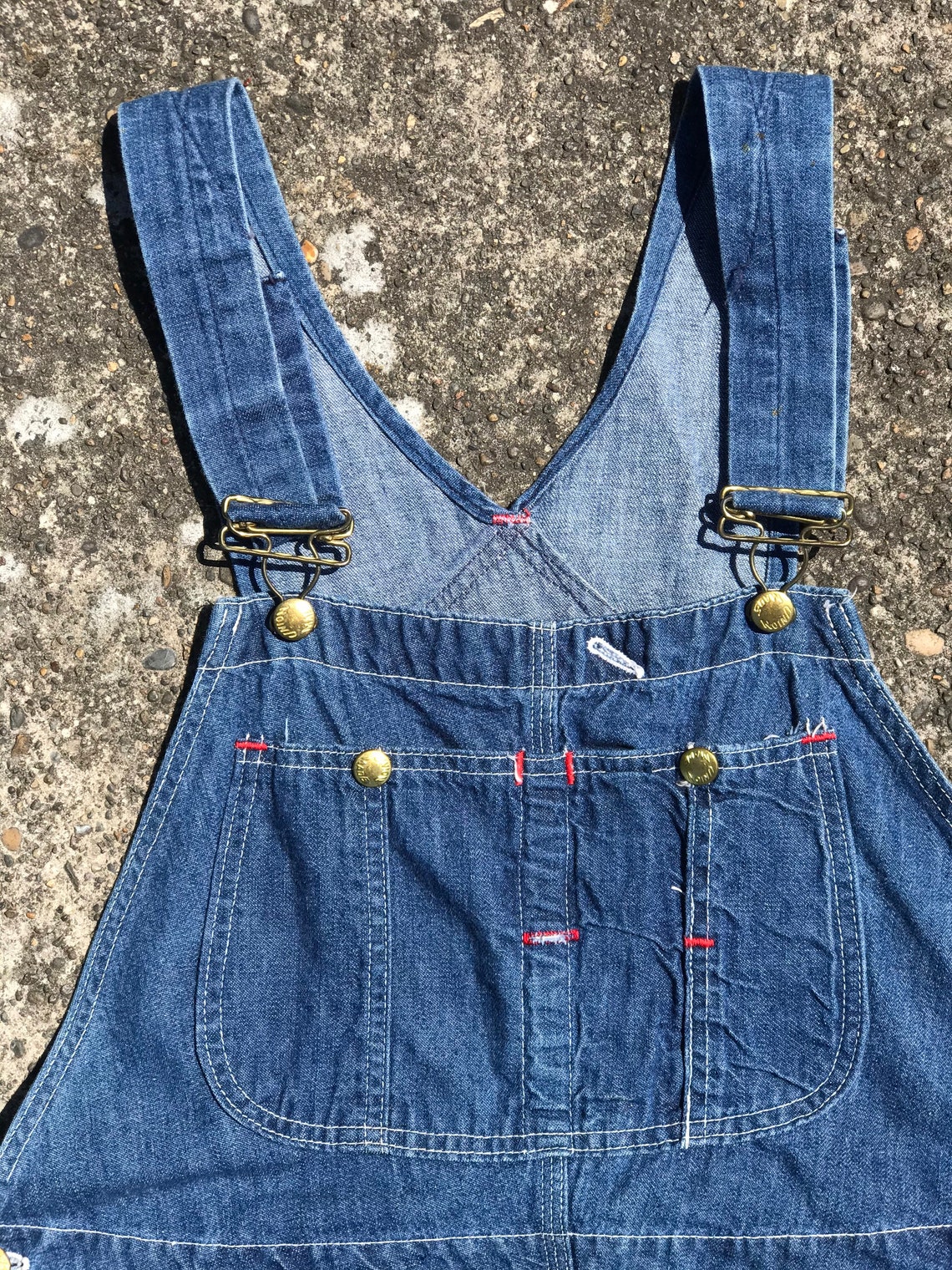 Vintage overalls denim bibbed bib overall medium hue | Etsy