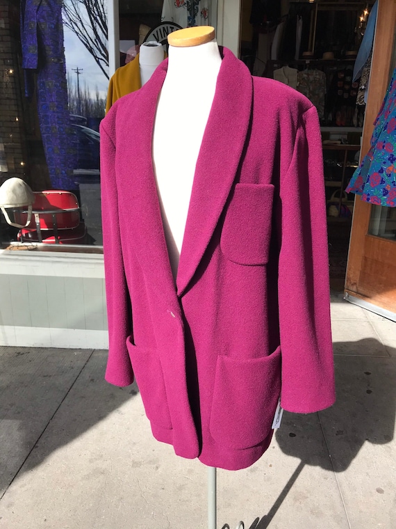 Pendleton women’s wool blazer~ Raspberry / fuchsia