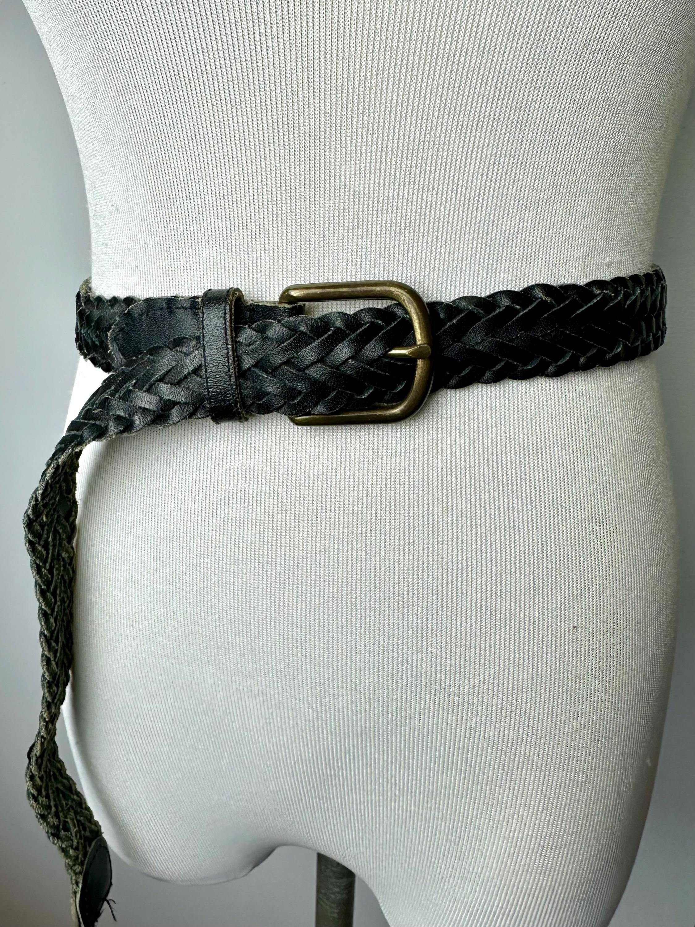 小物 Vintage 90s Braids Design Leather Belt Vintage 90s Braids Design Leather Belt 【公式通販】