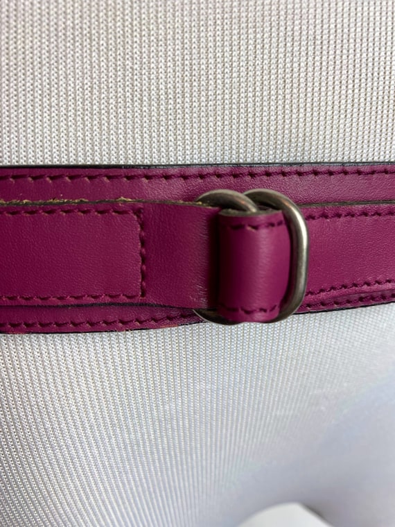 90s sleek leather belt mauve pink smooth Mondi wra