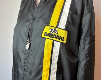 1960's Windbreaker Bardahl Racer Jacket~ Black White Yellow 1960's Windbreaker Bardahl Racer Jacket~ Black White Yellow