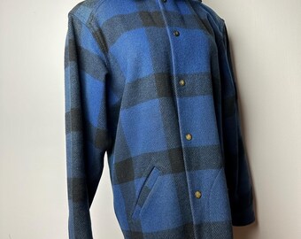 ジャケット・アウター 60s- winter king check wool jacket Vtg 50's Winter King Jacket sz Large Red Black Plaid TALON