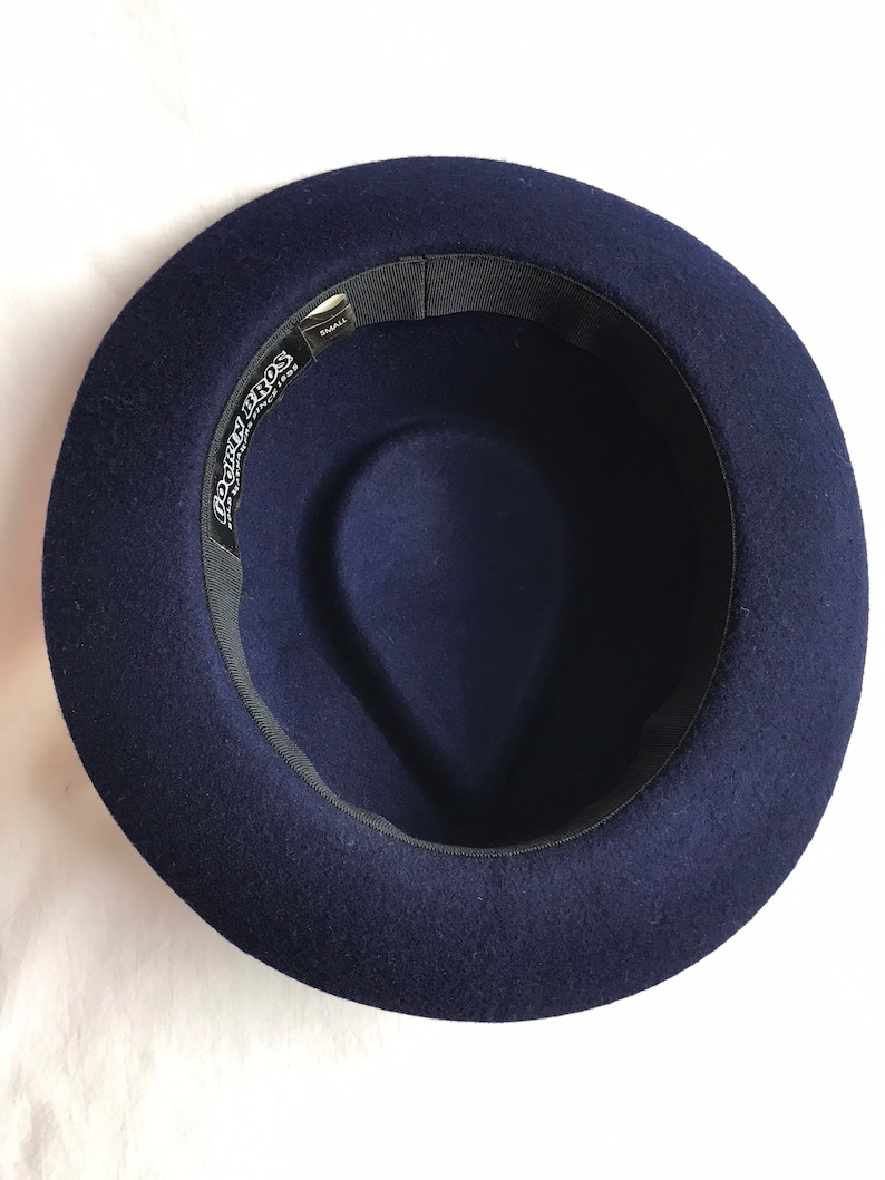 Mens blue fedora hatGoorin bros unisex androgynous style vintage inspired Stylish hat mens or womens hats Size Small image 7