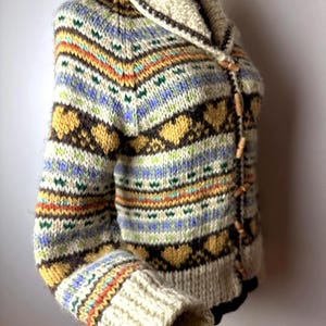 カーディガン vintage wool cable knit cardigan Vintage wool cardigan M | navy blue cable knit knitted golf