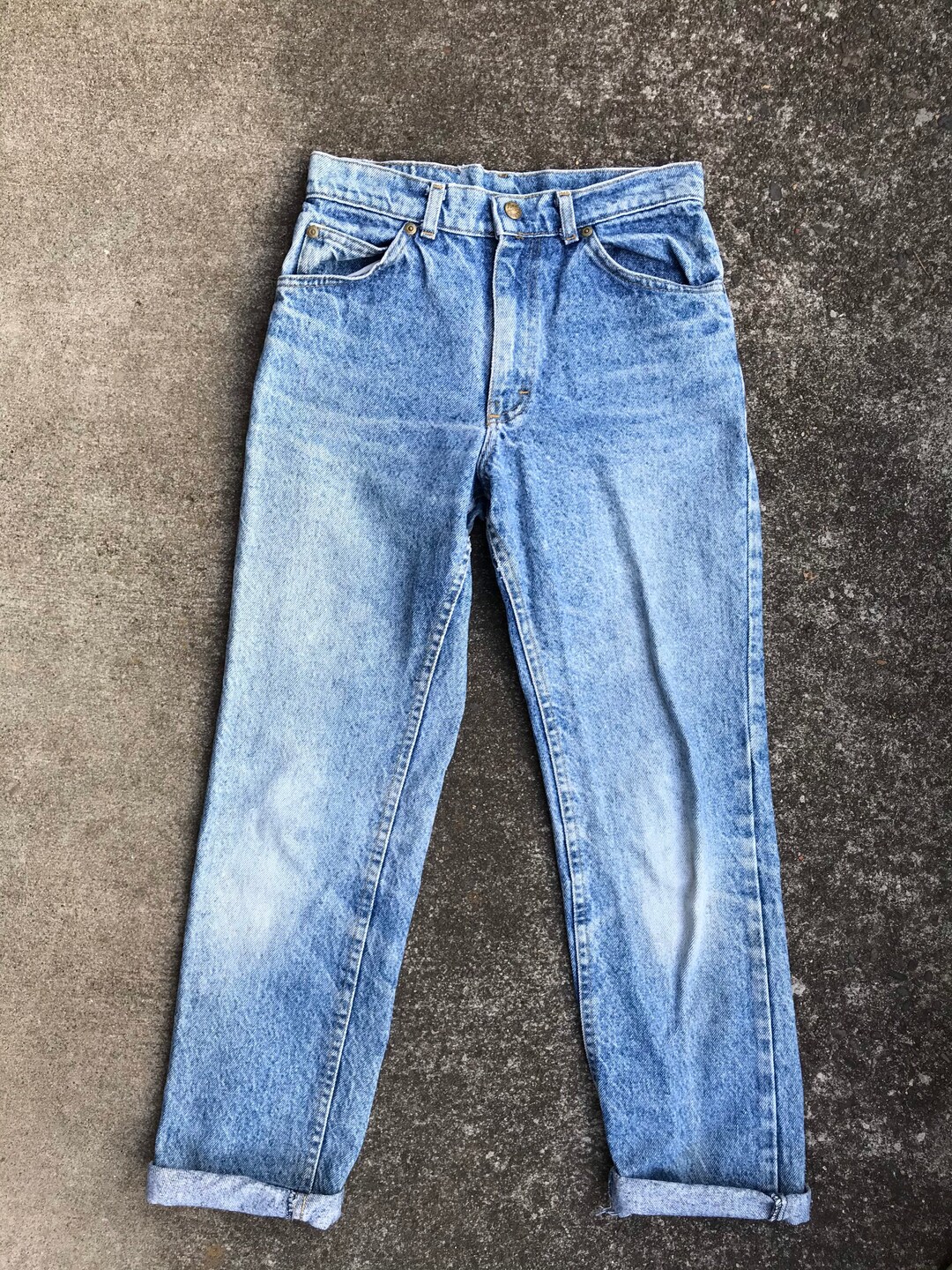80s Womens Lee Jeans Vintage High Waisted Denim Distressed - Etsy