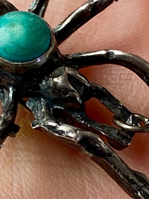 Vintage Sterling silver Native spider & fly collar pi… - Gem