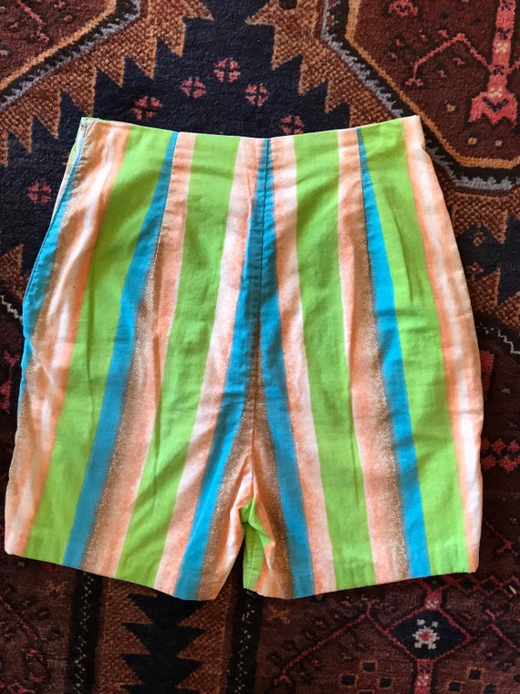 50’s-60’s high waisted shorts| neon bright colorf… - image 4