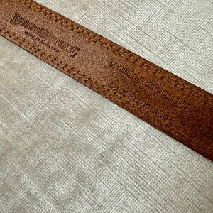 Vintage brown leather belt skinny trouser belt 1990s Banana Republic boho style size SM image 8