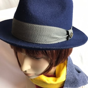 Mens blue fedora hatGoorin bros unisex androgynous style vintage inspired Stylish hat mens or womens hats Size Small image 8