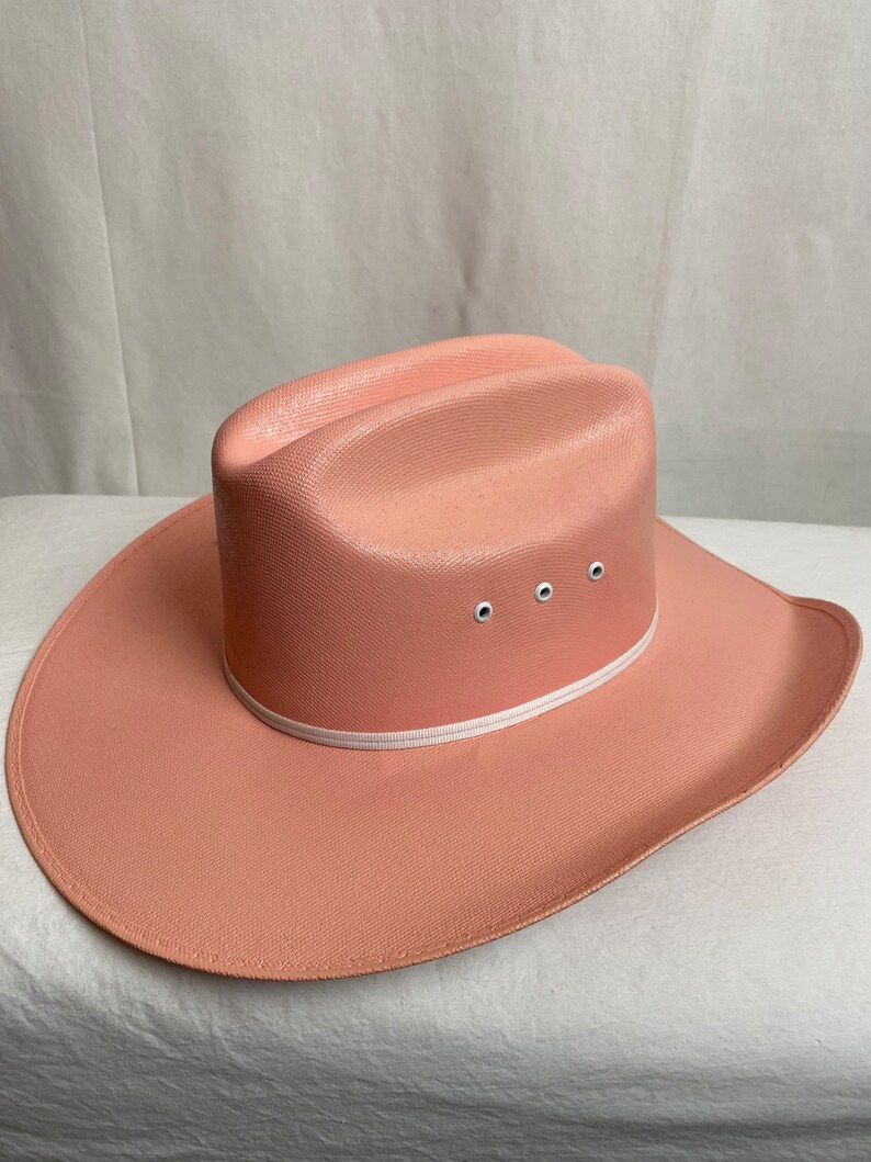 Vintage Pink cowboy hatGirls or Womens smaller size Bright festive girly Cow girl western country rockabilly rodeo princess 1950s style image 8