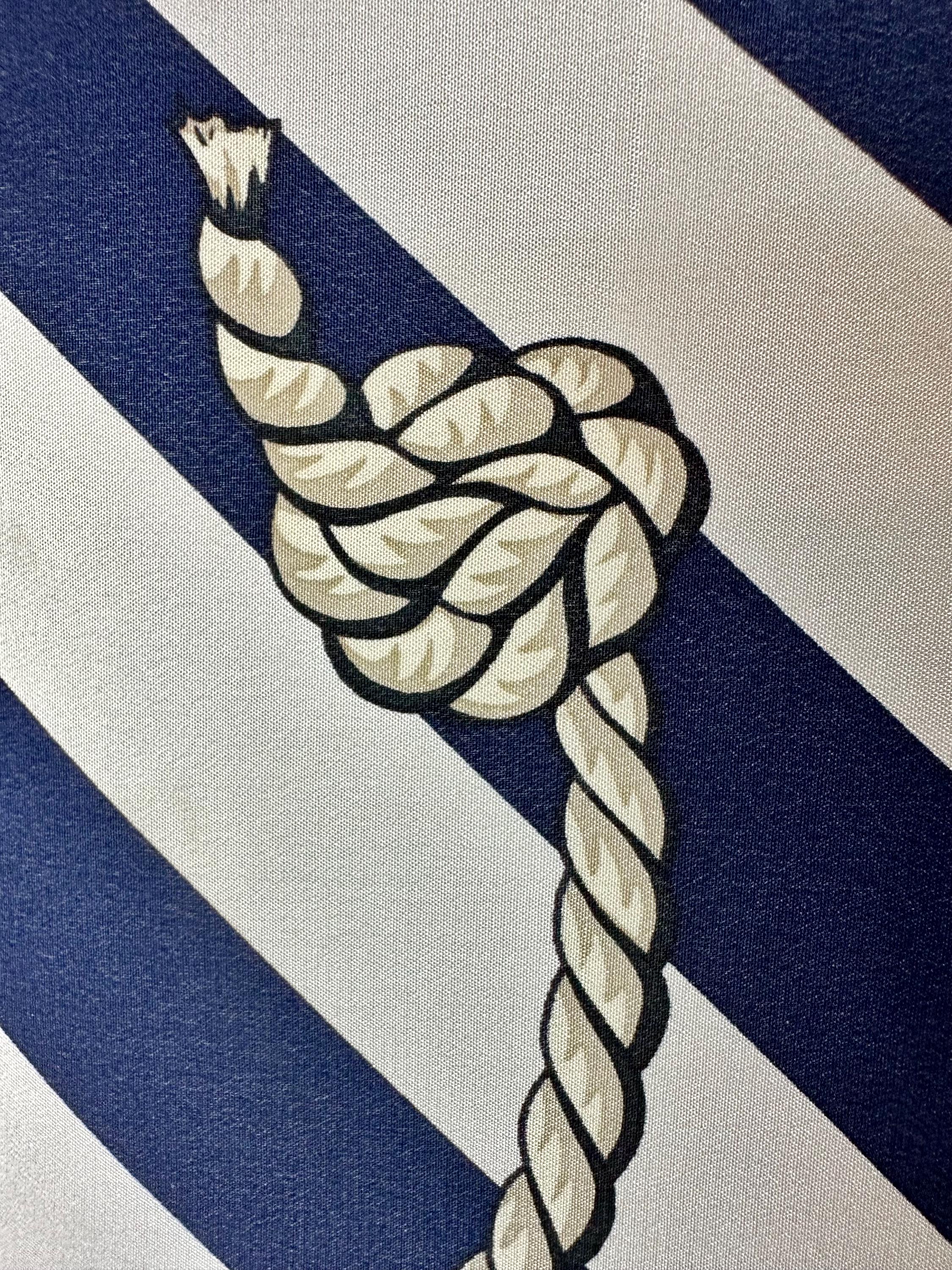 Vintage Ralph Lauren Silk Scarf: Nautical Striped Neckerchief - Etsy