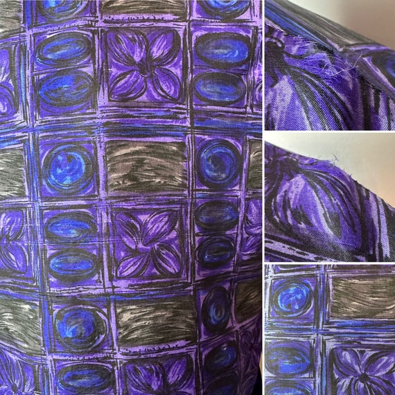 Vintage purple silk dress & matching jacket belt~… - image 10