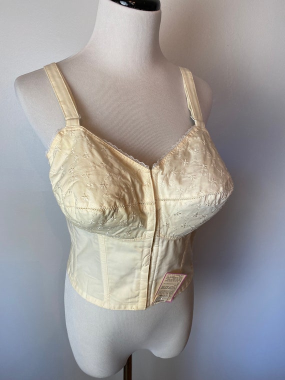 Vintage 1950s Bullet Bra 40 C Cotton Deadstock With Tags 50s Pinup