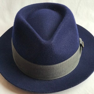 Mens blue fedora hatGoorin bros unisex androgynous style vintage inspired Stylish hat mens or womens hats Size Small image 3