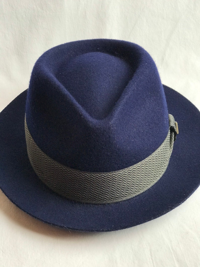 Mens blue fedora hatGoorin bros unisex androgynous style vintage inspired Stylish hat mens or womens hats Size Small image 3