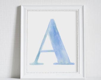 Watercolor Alphabet Letters - Art Prints