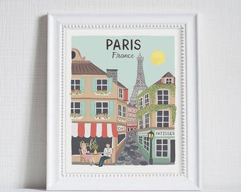 Parijs (stad Love) - Art Print (8 x 10)