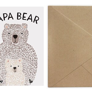 Papa Bear Card Paper Bag (Kraft)
