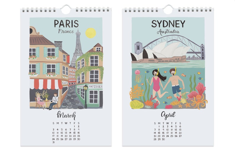 City Love Mini Calendar 2024 size 6x9 image 3