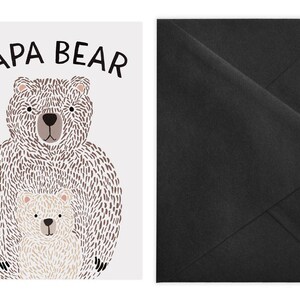 Papa Bear Card Black