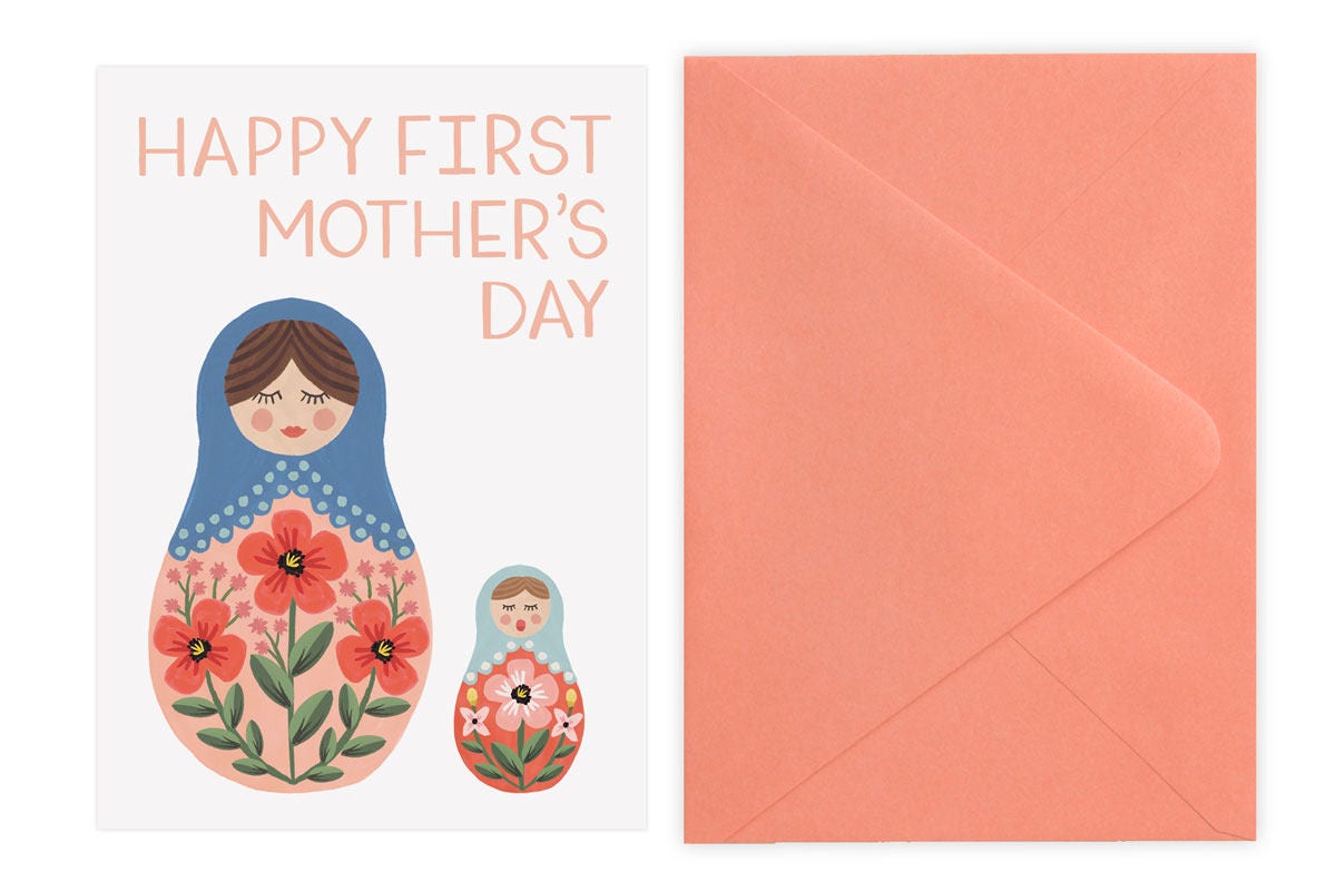 Nesting Dolls First Mother's Day Card - Etsy