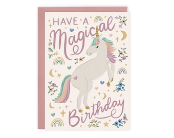 Unicorn - Birthday Card