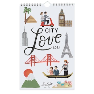 City Love Mini Calendar 2024 size 6x9 image 1