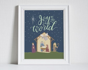 Joy to the World - Christmas Art Print