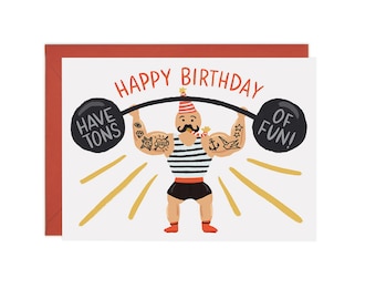 Strong Man - Birthday Card