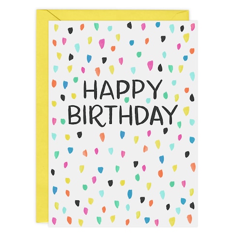 Confetti Birthday Card Etsy