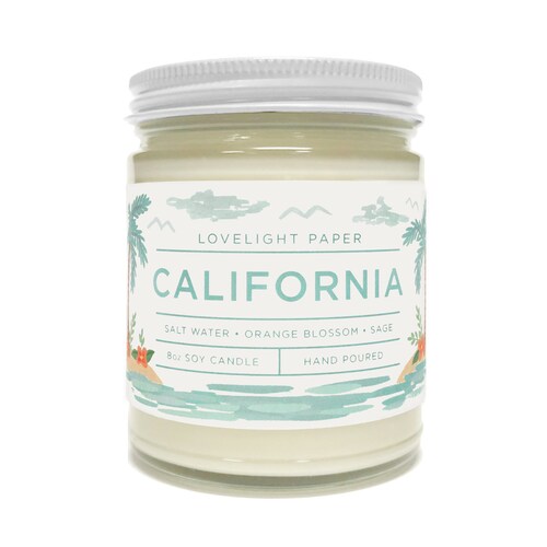 California Scented Soy Candle Etsy