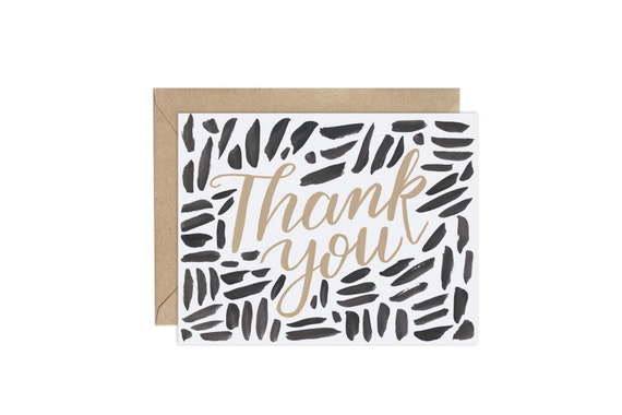 Weave pattern Party Thank You Card | Etsy