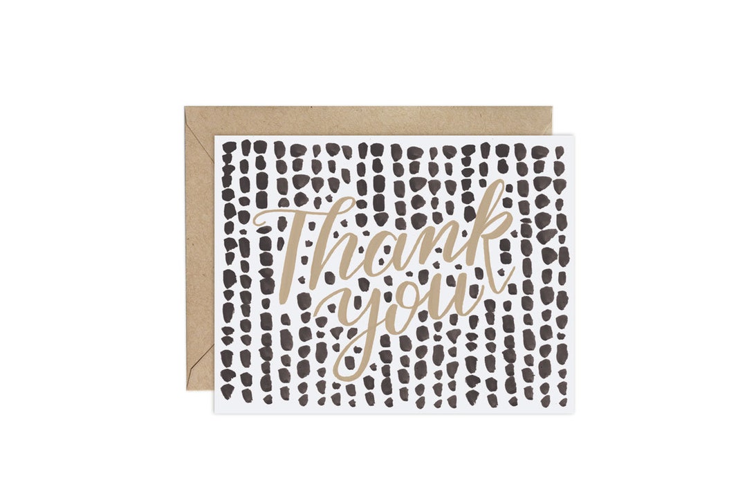 Mini Dots pattern Party Thank You Card - Etsy
