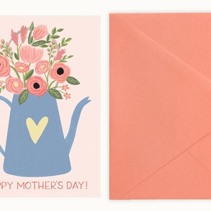 Flower Can Happy Mother's Day Coral Pink