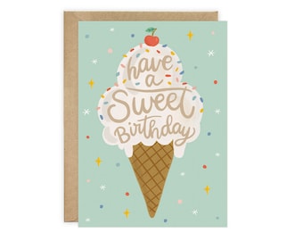 Ice Cream - Birthday Card