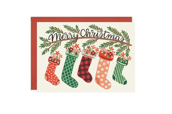 Christmas stocking cards Clearance