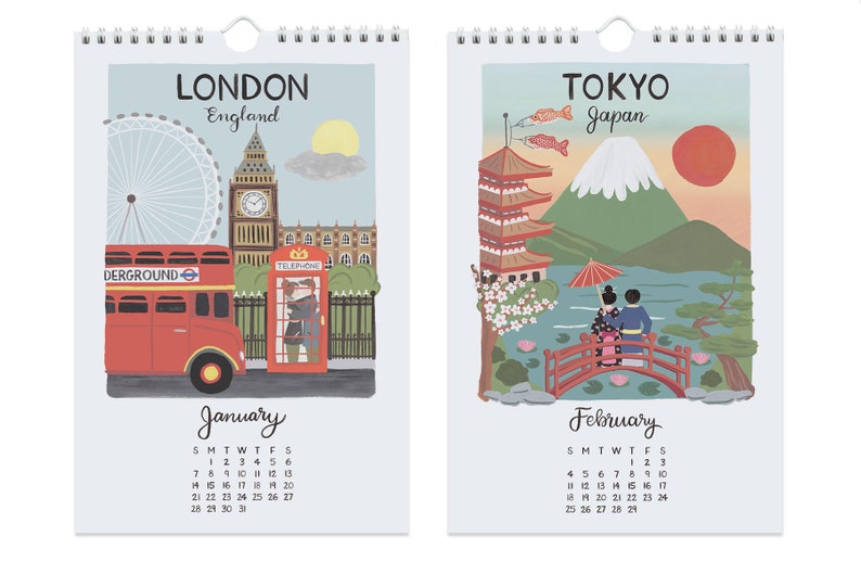 City Love Mini Calendar 2024 size 6x9 image 2