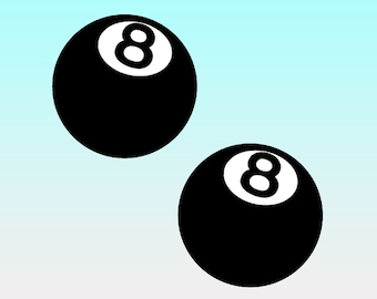 Naklejki 8 Ball – zestaw 2 naklejek z bilami bilardowymi