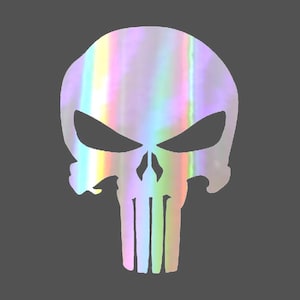 Chrome Skull Sticker Vinyl Decal