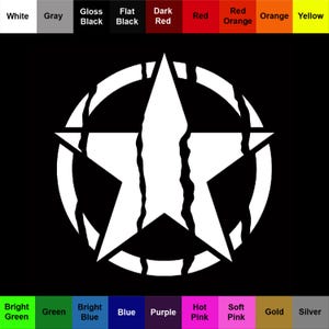 Military Star Decal - Custom Star Sticker