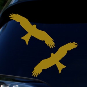 Bird Decal - 2 Pack of Hawk Stickers
