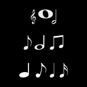 Music Notes Stickers - Pack of 10 Vinyl Musical Decals