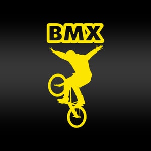 BMX Decal - Bicycling Stickers - Choice of Color and Size