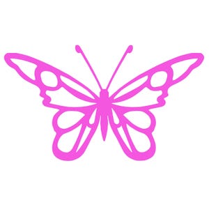 Chrome Butterfly Decal - Chrome ButterFly Sticker - No Background