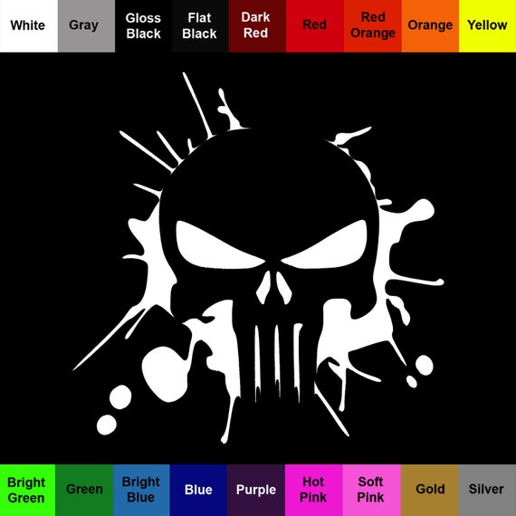 Autocollant Sticker Skull Punk Pré-découpé 9,5 X 9 Cm - Marque Ritrama - Origine Italie