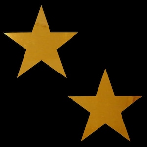Chrome Star Decal 2 Pack - Holiday Star Stickers - Choose Color