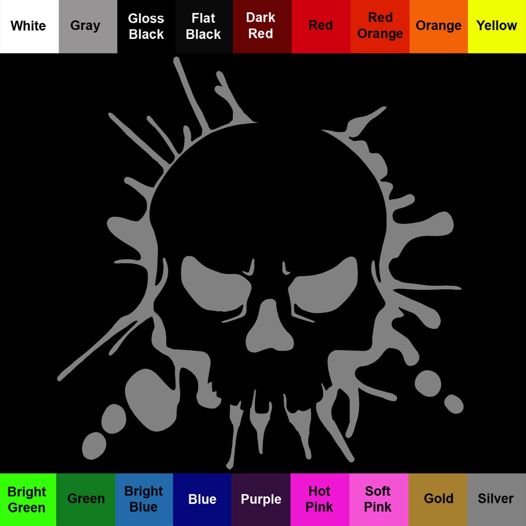 Splash Skull Sticker Decal - Etsy