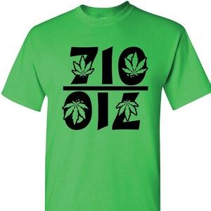 710 Dab Day Dabbing Weed Smokers Holiday 420 Hash Oil Cannabis T-Shirt