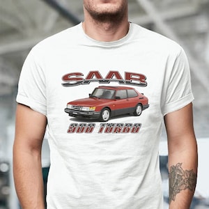 SAAB 900 Turbo Retro Classic Foreign Custom Car T-Shirt